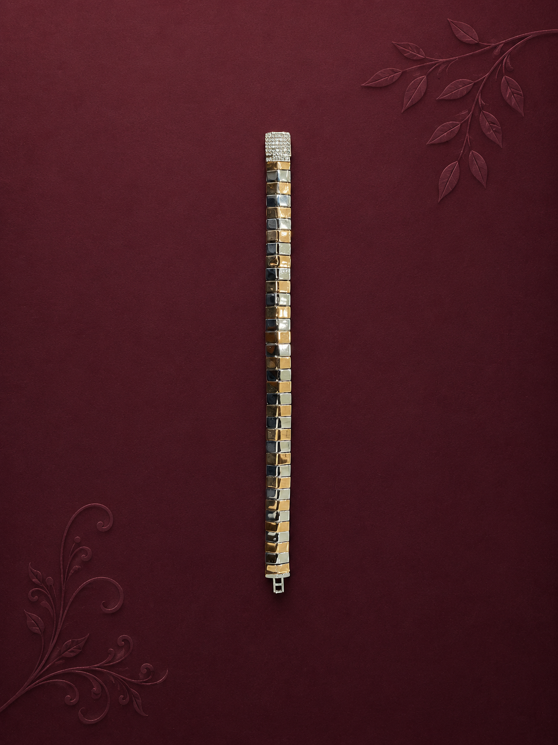 Two Tone Mens Bracelet