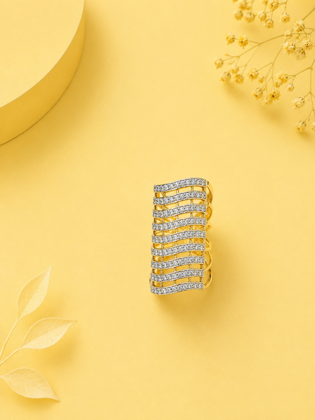 92.5 Silver Premium Gold Ring A