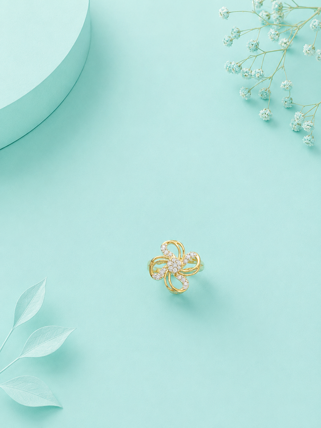 92.5 Silver Premium Gold Ring C