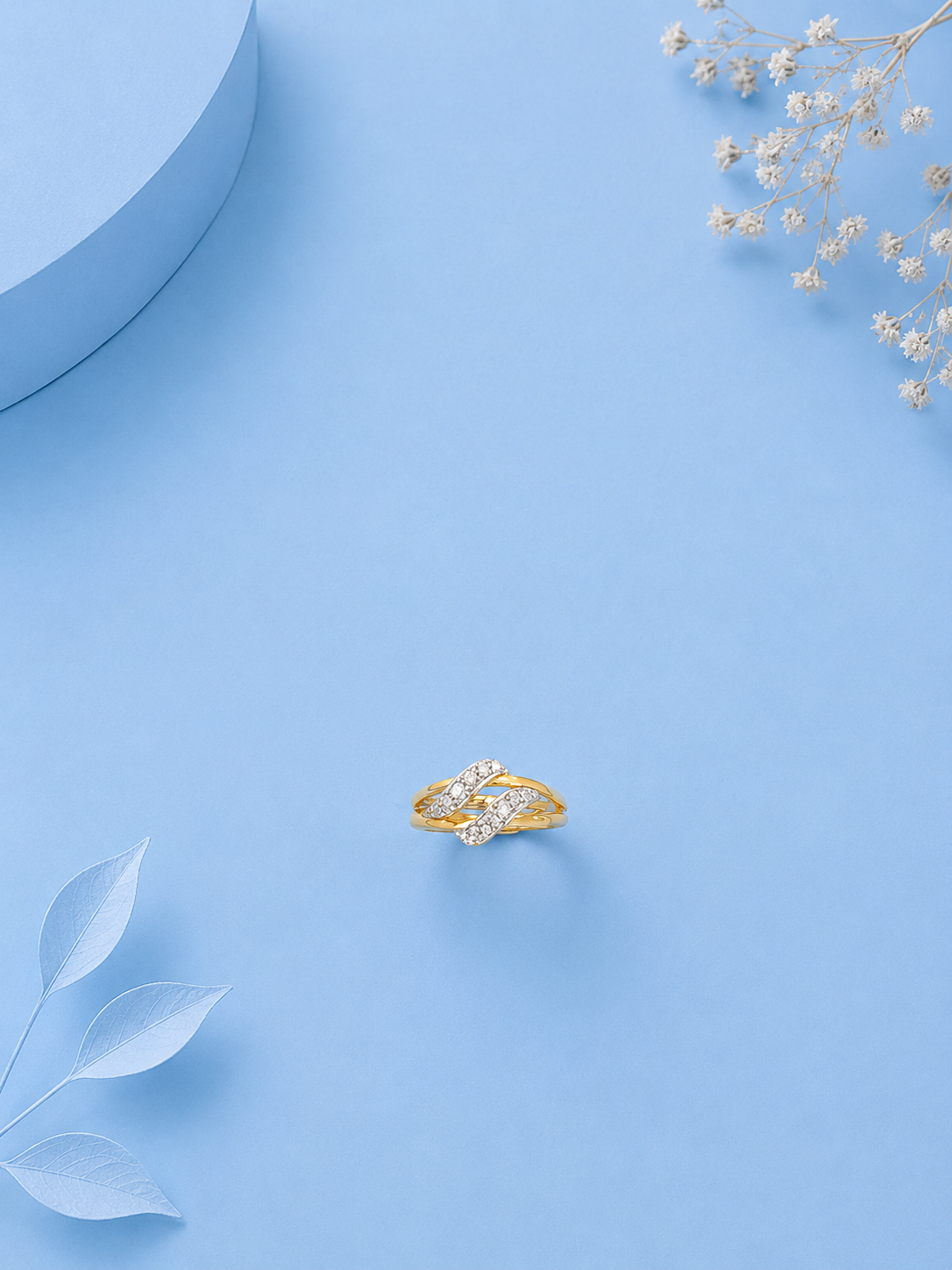 92.5 Silver Premium Gold Ring D